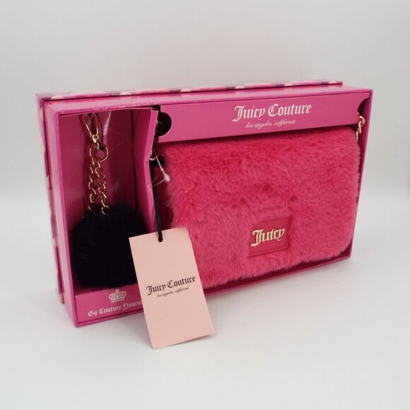 Juicy Couture Free Love Flap Crossbody and Keychain Boxed Set NEW - Picture 10 of 10